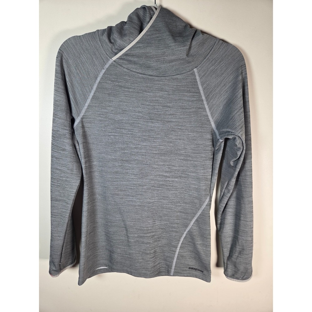 Patagonia Capilene Thermal Weight Hoodie Womens XS Gray Base Layer Athletic Hike
